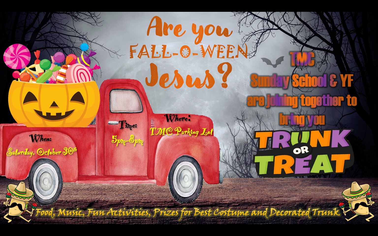 Trunk or Treat — Are you FALL-O-WEEN Jesus? – Trinity Marthoma Church,  Houston