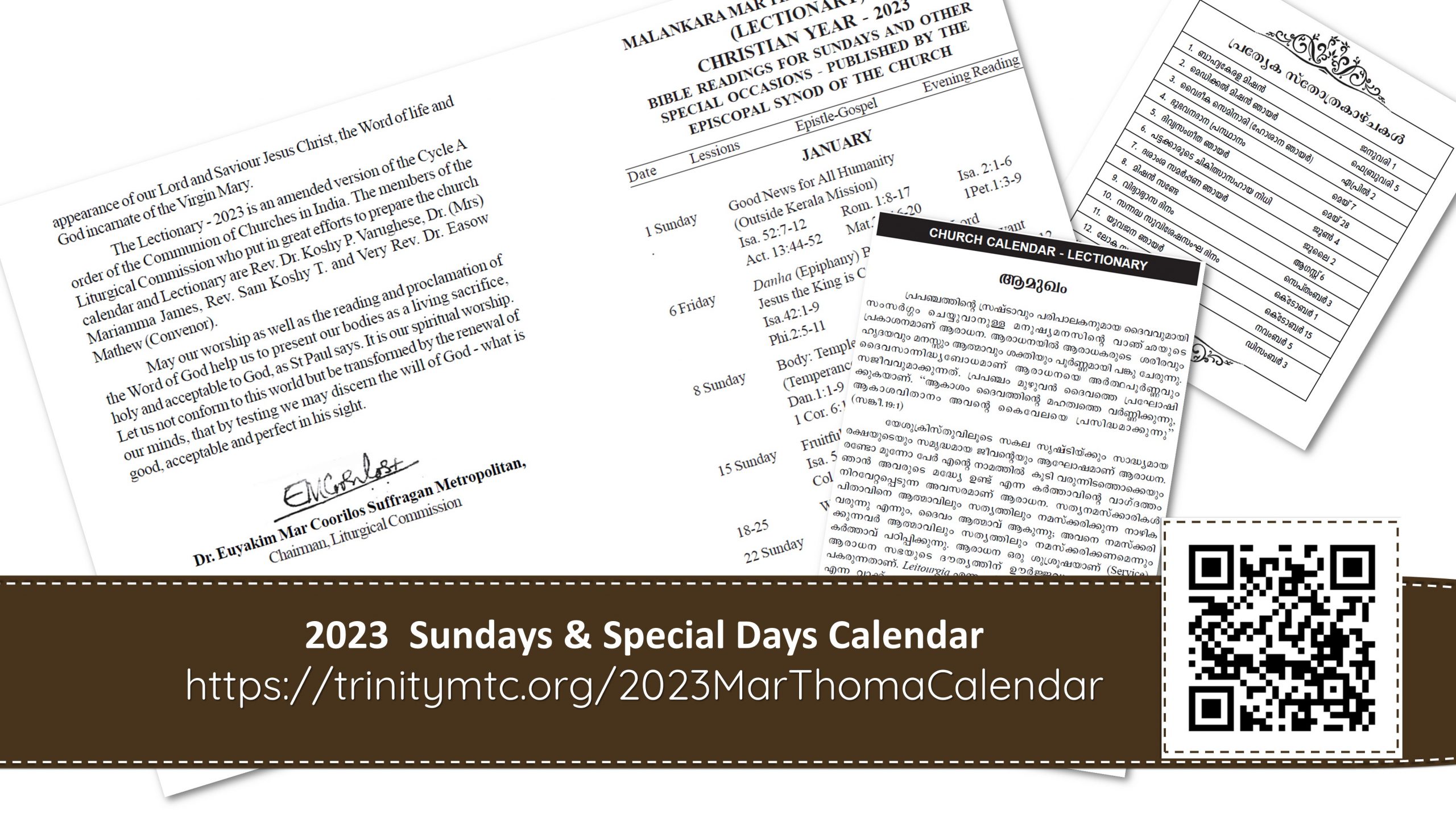 Church Calendar and Lectionary 2025 Trinity Marthoma Church, Houston